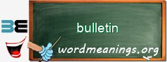 WordMeaning blackboard for bulletin